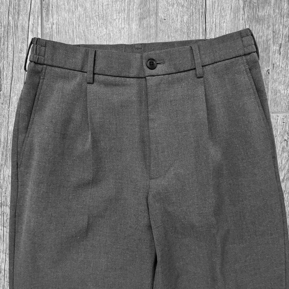 Uniqlo Pleated Wide Dress Pants Grey Men’s Small
